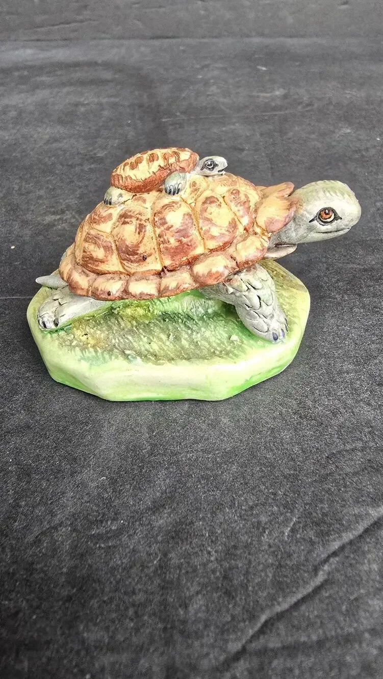 Vintage Basil Matthews Turtle Tortoise Figurine Signed Made in England